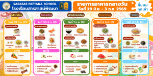 รายการอาหารกลางวัน