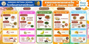 รายการอาหารกลางวัน